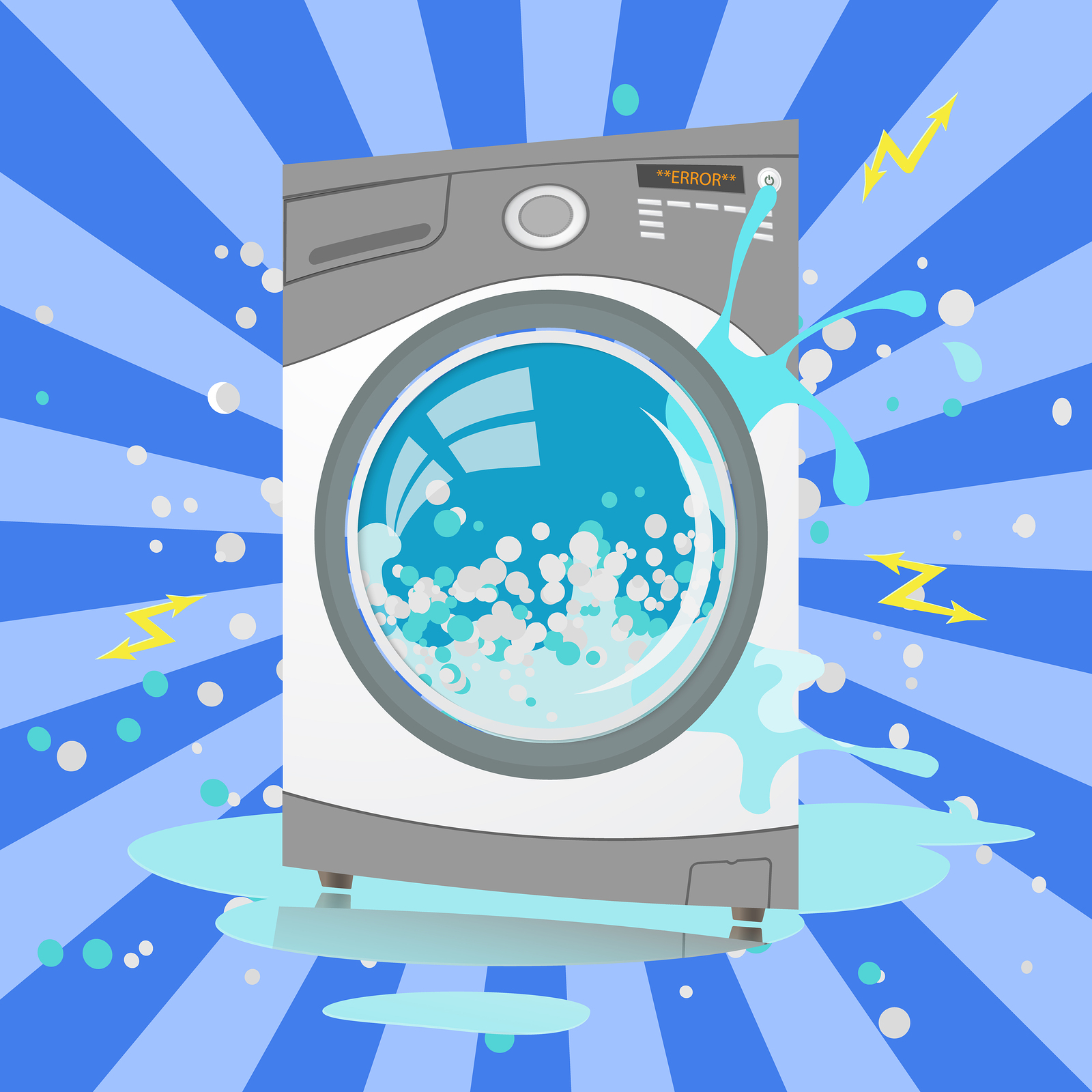 broken washing machine cartoon